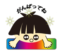 girls hair face sticker #7072553