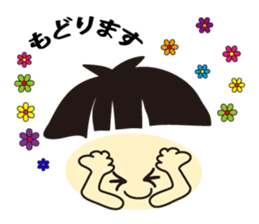 girls hair face sticker #7072556