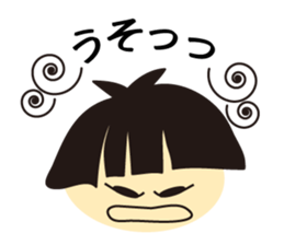 girls hair face sticker #7072567