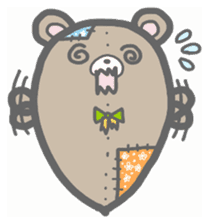 fluffy patch bear sticker #7073557