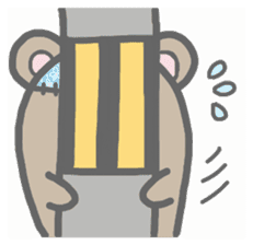 fluffy patch bear sticker #7073559