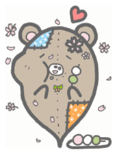 fluffy patch bear sticker #7073564