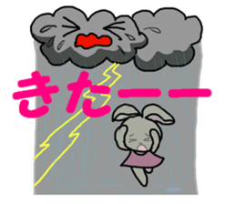 Sticker of a cute rabbit in Summer sticker #7073793