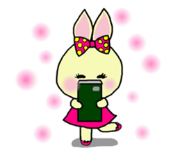 Sticker of a cute rabbit in Summer sticker #7073794