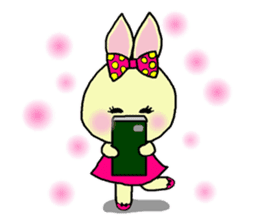 Sticker of a cute rabbit in Summer sticker #7073794