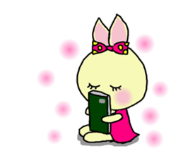 Sticker of a cute rabbit in Summer sticker #7073795