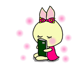 Sticker of a cute rabbit in Summer sticker #7073795