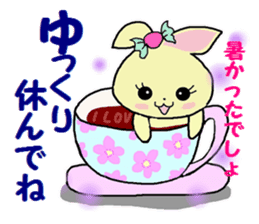 Sticker of a cute rabbit in Summer sticker #7073798