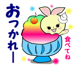 Sticker of a cute rabbit in Summer sticker #7073799