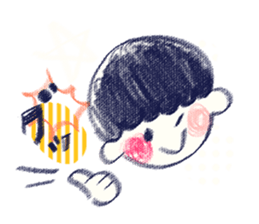 RAKUGAKI boy sticker #7074260