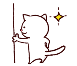 'm White cat ~. sticker #7076106