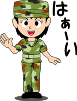 Camouflage Girl sticker #7076568