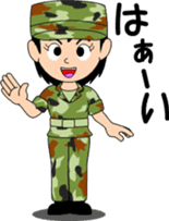 Camouflage Girl sticker #7076568