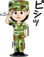 Camouflage Girl sticker #7076570