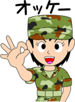 Camouflage Girl sticker #7076572