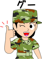 Camouflage Girl sticker #7076584