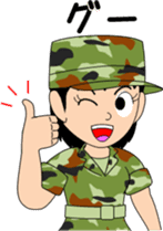 Camouflage Girl sticker #7076584