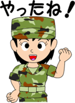 Camouflage Girl sticker #7076585