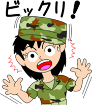 Camouflage Girl sticker #7076589