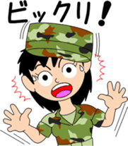 Camouflage Girl sticker #7076589