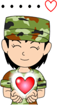 Camouflage Girl sticker #7076595
