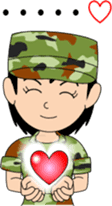 Camouflage Girl sticker #7076595