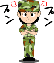 Camouflage Girl sticker #7076599