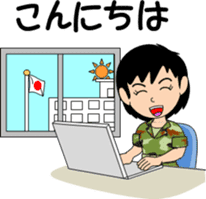 Camouflage Girl sticker #7076601