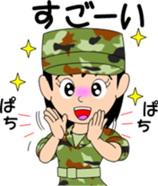 Camouflage Girl sticker #7076604