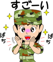 Camouflage Girl sticker #7076604