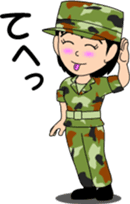 Camouflage Girl sticker #7076605