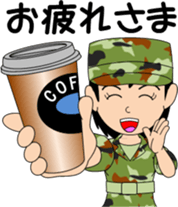 Camouflage Girl sticker #7076606