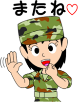 Camouflage Girl sticker #7076607