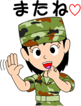 Camouflage Girl sticker #7076607