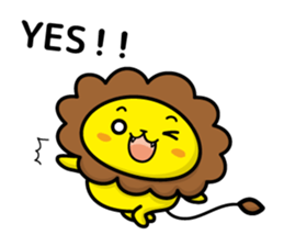 lion and daily life sticker #7076953