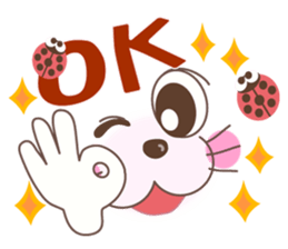 Smiley of a pastel style cat sticker #7077685