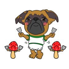 mushroom & dogs. sticker #7078015