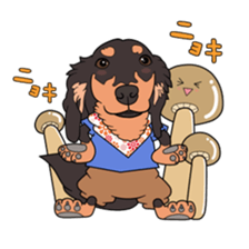 mushroom & dogs. sticker #7078022