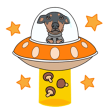 mushroom & dogs. sticker #7078026