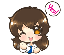 Tangmo happy girl sticker #7079475