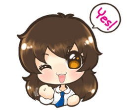 Tangmo happy girl sticker #7079475