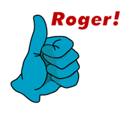 Happy blue glove (English Ver.) sticker #7079883