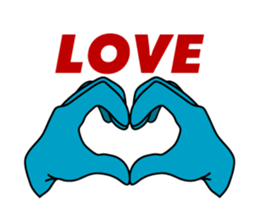 Happy blue glove (English Ver.) sticker #7079889