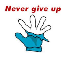 Happy blue glove (English Ver.) sticker #7079890