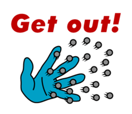 Happy blue glove (English Ver.) sticker #7079919