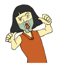 Woman in the neighborhood 3 sticker #7080520