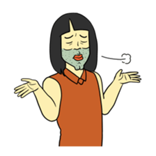 Woman in the neighborhood 3 sticker #7080521