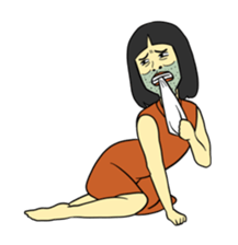 Woman in the neighborhood 3 sticker #7080523