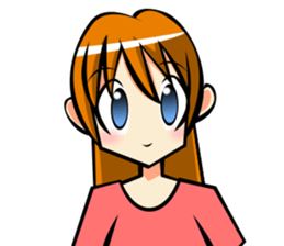 Behavior of the brown hair of women.(1) sticker #7080640