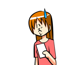 Behavior of the brown hair of women.(1) sticker #7080644